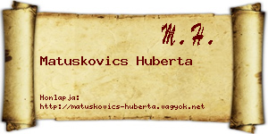 Matuskovics Huberta névjegykártya